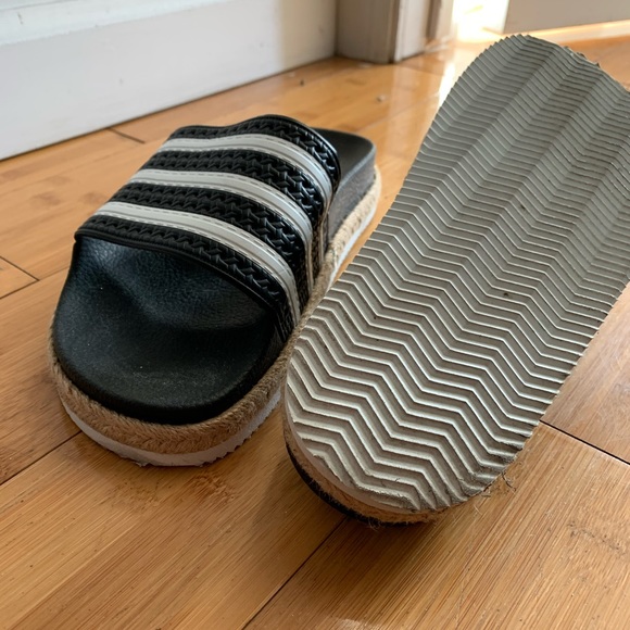 platform adidas sandals